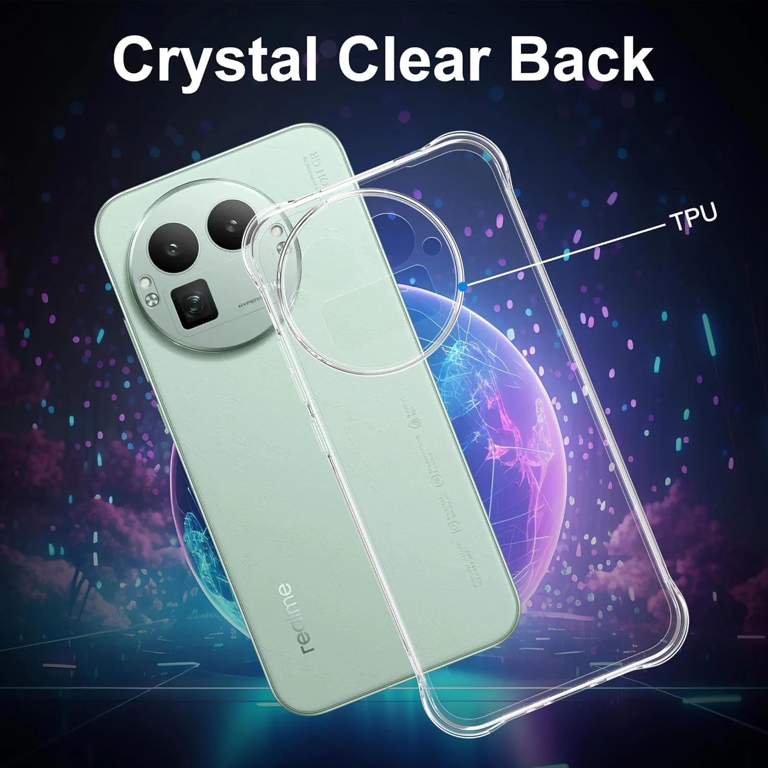 DL3 Mobilak Clear TPU Protective Case for realme with Camera Protection and Shockproof Design - Clear