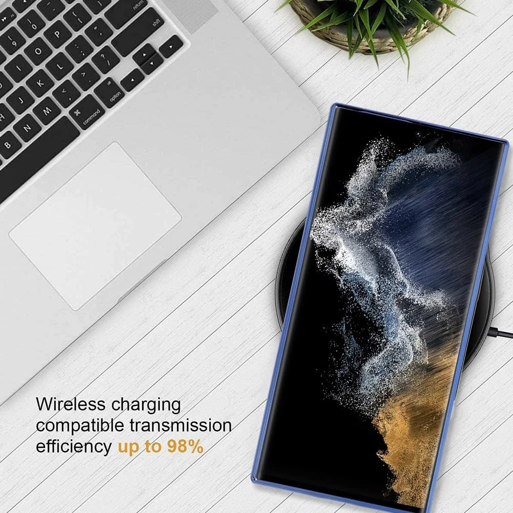 DL3 Mobilak Clear TPU Case for Samsung Galaxy Note 20 Ultra, Compatible with MagSafe accessories, Supports wireless charging, Camera protection - Sierra Blue