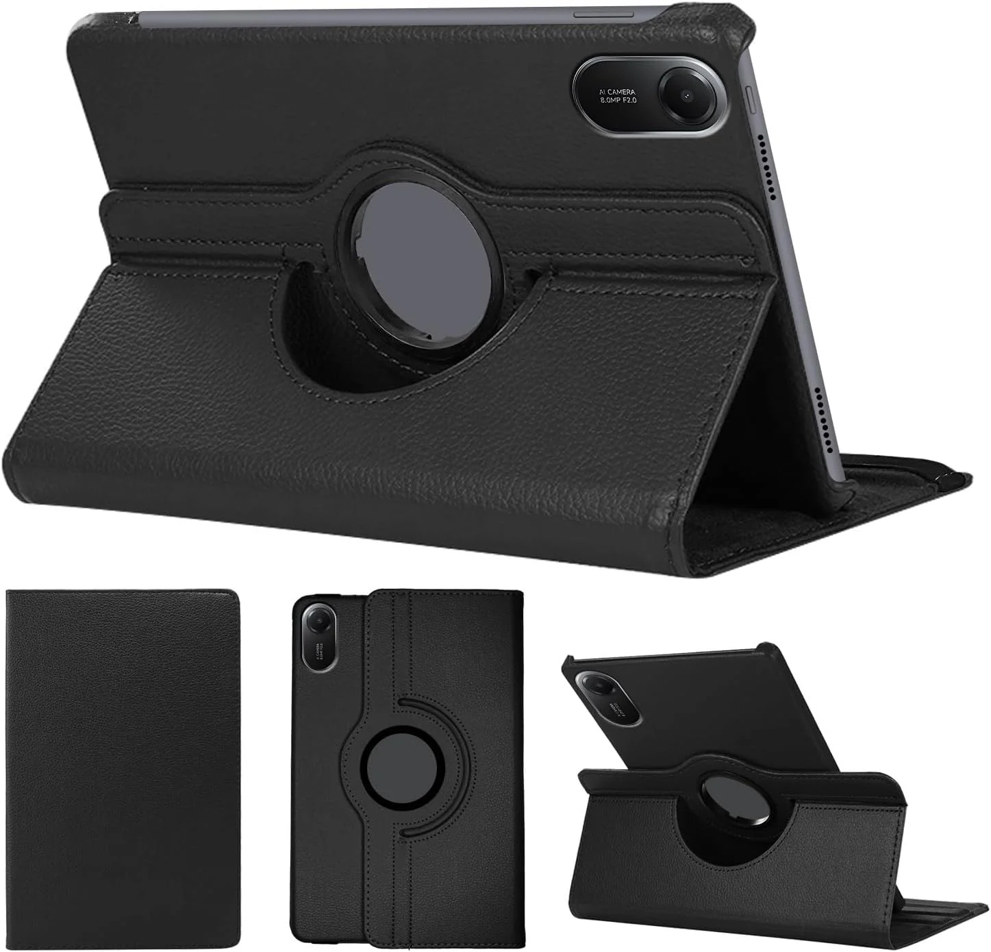 DL3 Mobilak Protective Cover for Xiaomi Redmi Pad 2 2025 11 inch, 360° Rotatable Smart Stand, Leather Folio Flip Cover with Multi-Angle Viewing, Auto Wake Sleep