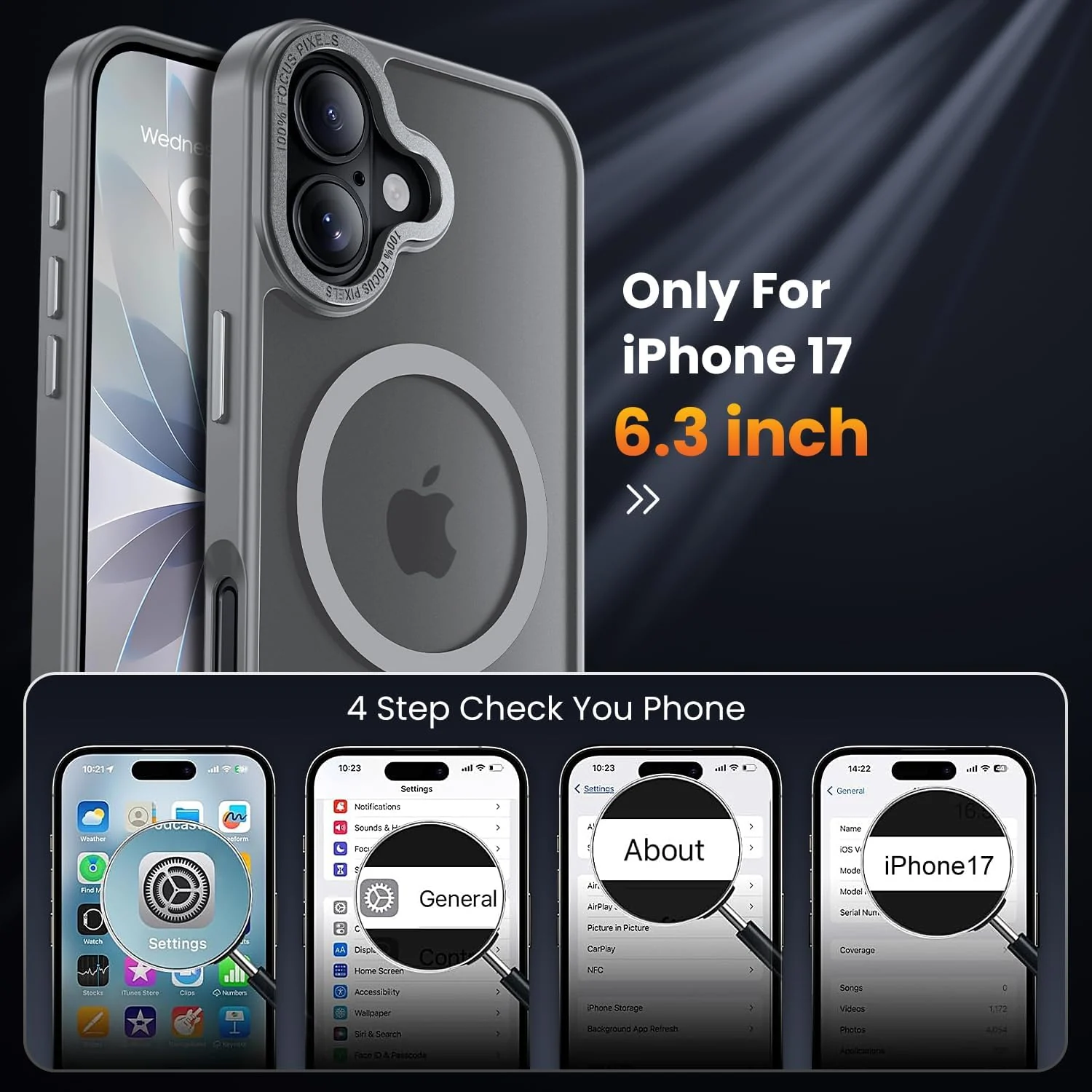 DL3 MOBILAK Protective Phone Case for Apple iPhone 17 - Gray
