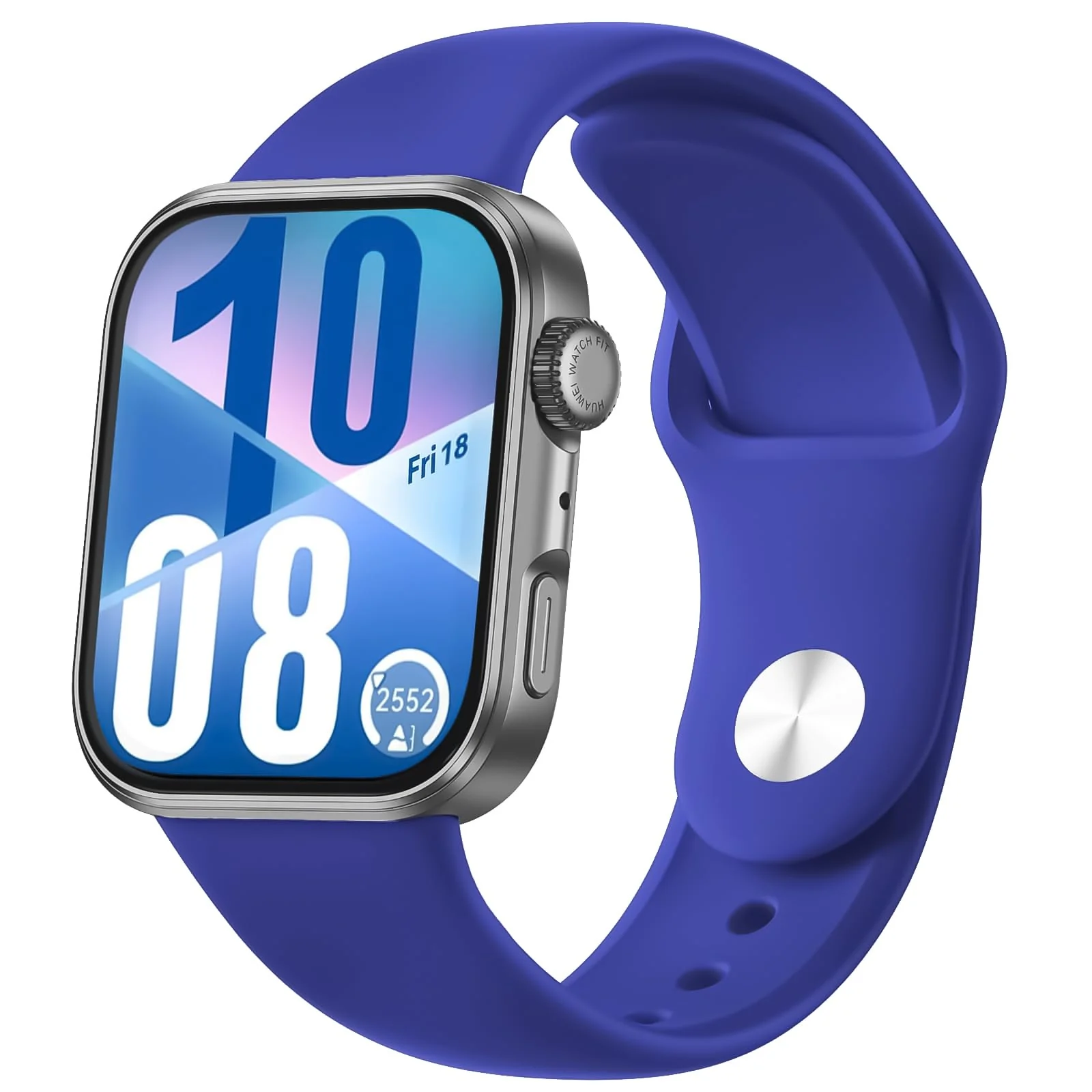 DL3 Mobilak Silicone Strap Compatible with Huawei Watch Fit 3 Strap for Men Women Breathable Soft Replacement Strap Adjustable Waterproof Sports Straps - Blue Pepsi