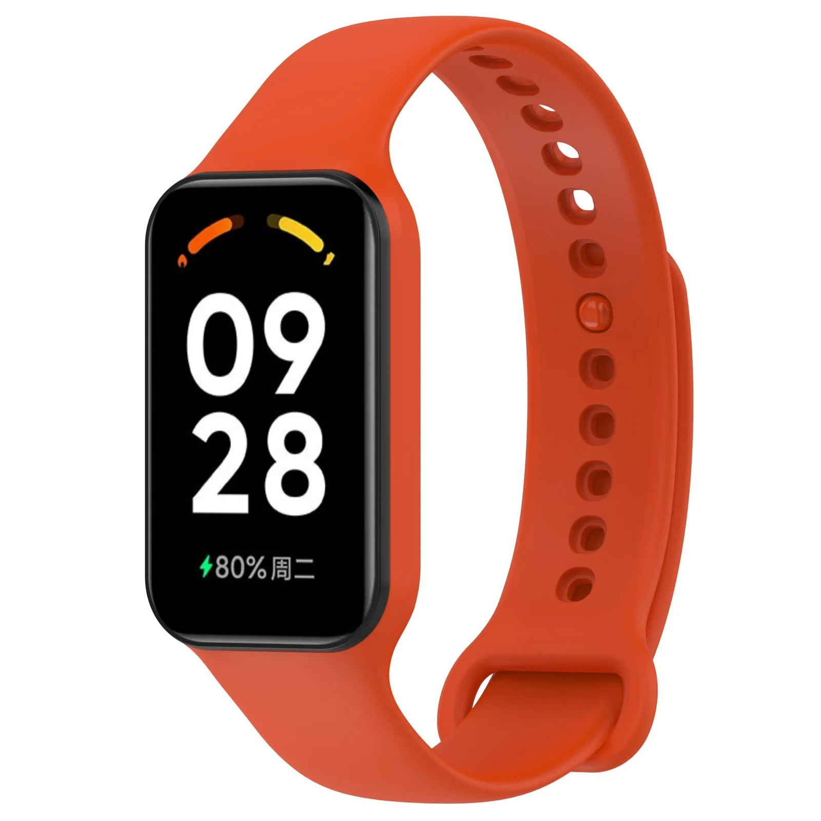 DL3 MOBILAK Smart Watch Strap for Xiaomi Redmi Band 2, Sport Silicone Watch Band Wrist Strap, Replacement Bracelet Wristband Wrist Strap for Xiaomi Redmi Smart Band 2 Accessories - Orange