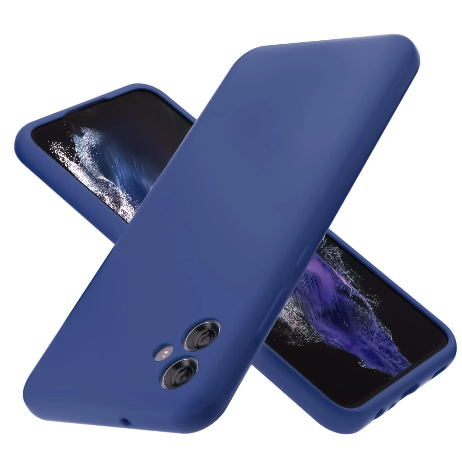 DL3 Mobilak Samsung Galaxy A04e Case, Soft Flexible Silicone Gel Rubber Bumper Cover, Full Body Shockproof Protective Phone Case - Blue 1