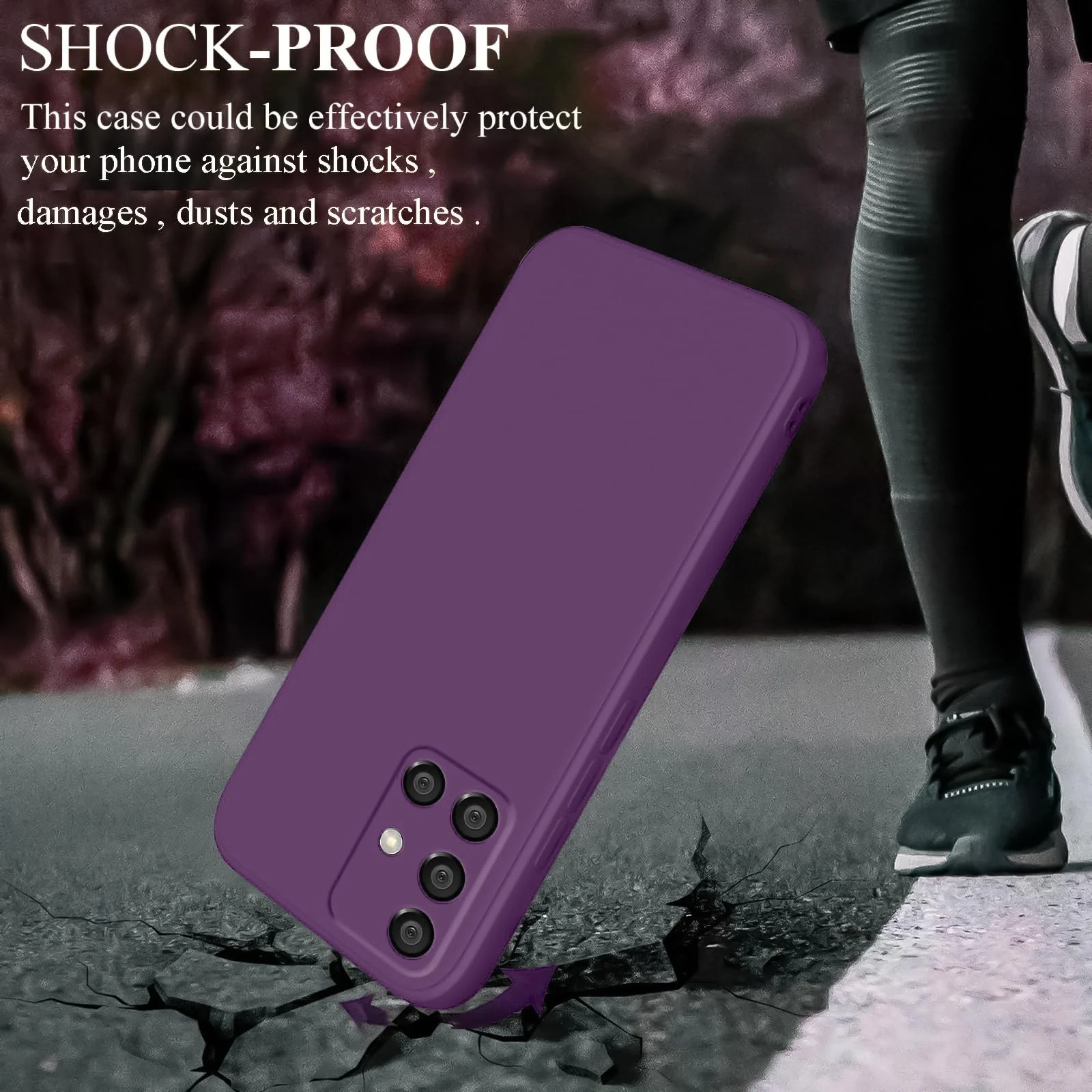 DL3 Mobilak Soft Silicone Gel Bumper Case for Samsung Galaxy A51 - Violet