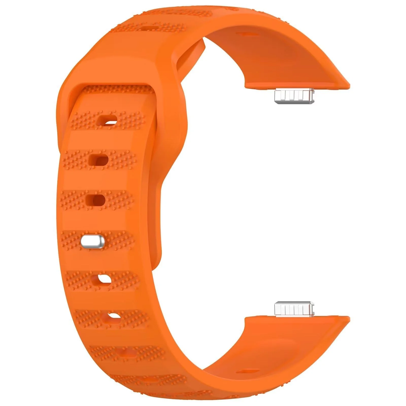 DL3 Mobilak Compatible with Huawei Watch Fit 3 / Fit 4 / Fit 4 Pro Breathable Silicone Sport Wristband, Soft Textured Design, Sweat-Resistant Quick Release Adjustable Watch Strap - Orange