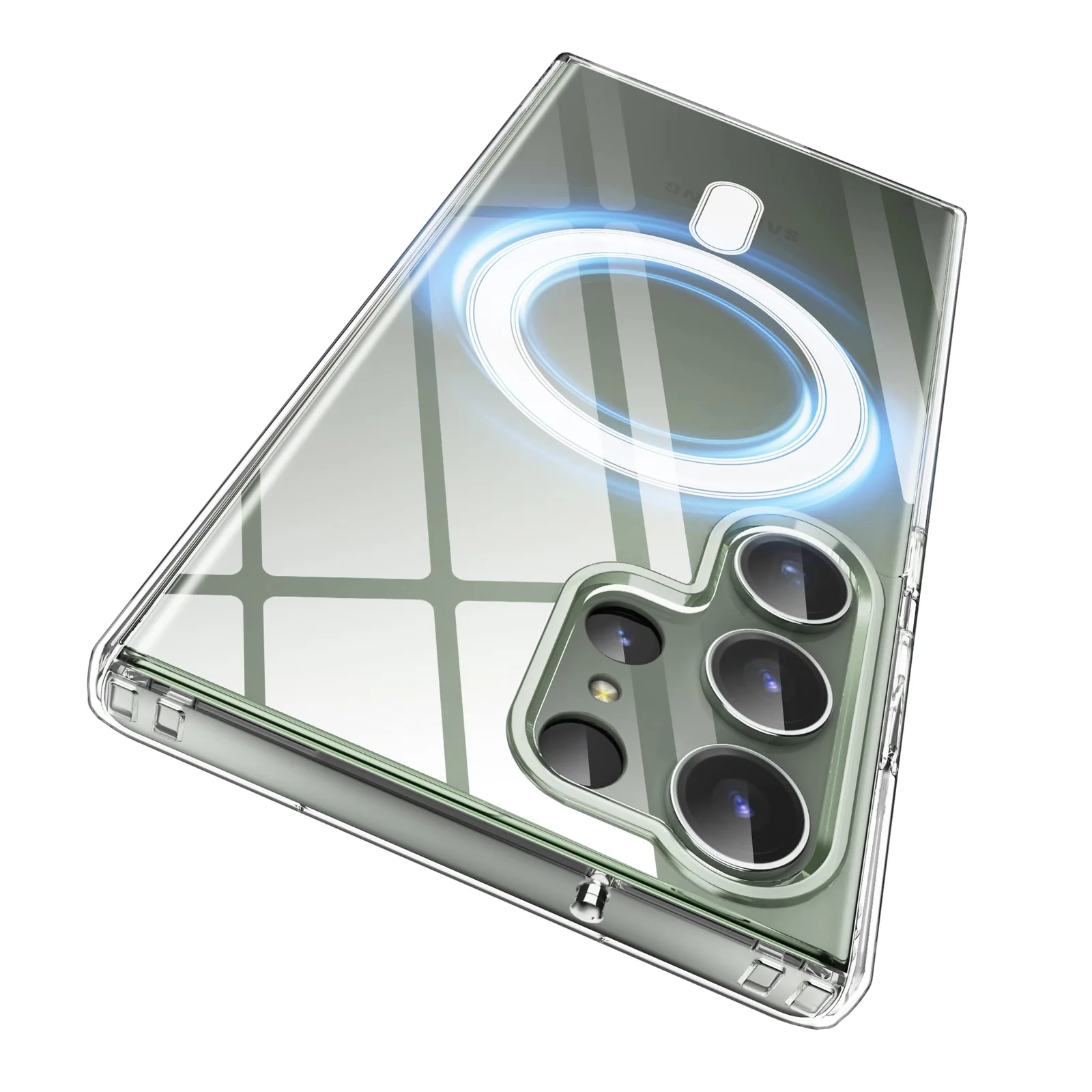 DL3 Mobilak MagSafe-Compatible Clear Magnetic Case for Samsung Galaxy S23 Ultra - Clear