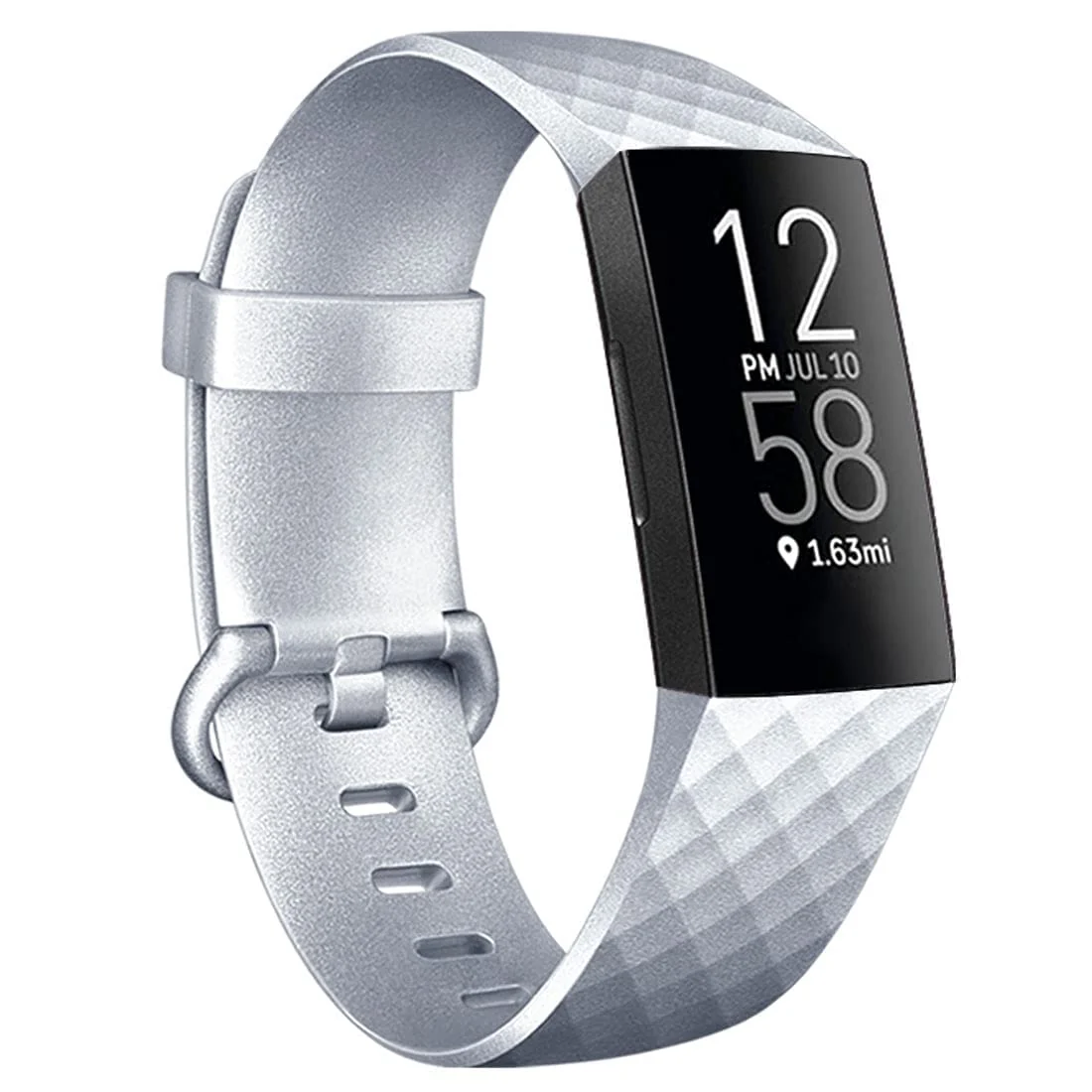DL3 Mobilak Waterproof Bands for Fitbit Charge 4 / Fitbit Charge 3 / Charge3 SE, Replacement Wristbands for Women Men - Silver
