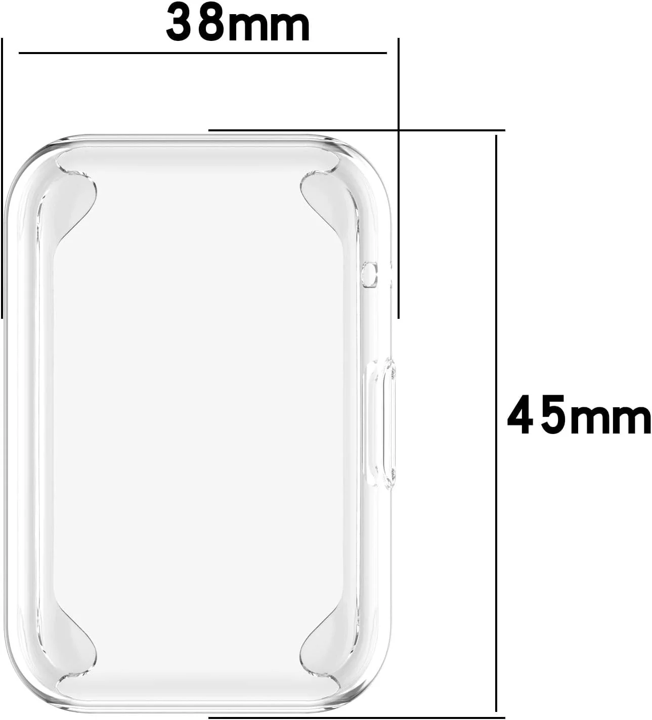 DL3 Mobilak Case Compatible with Huawei Watch Fit Case All-Around Screen Protector Watch Soft TPU Shockproof Cover Slim Guard Thin Bumper Shell Protector - Clear