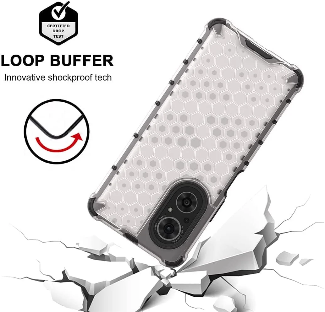 DL3 Mobilak Honeycomb Protective Case for Huawei Nova 9 SE / Honor 50 SE, Shock-absorbing protection, Transparent design, Slim, lightweight profile - Clear