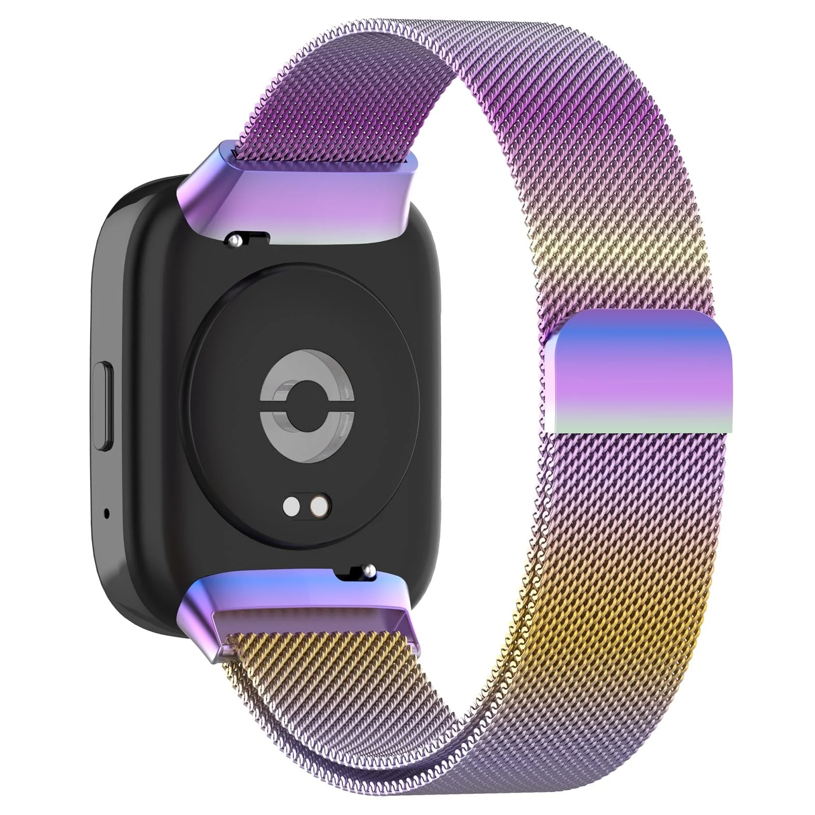 DL3 Mobilak Bracelet Compatible with Xiaomi Redmi Watch 3 Active/Redmi Watch 3 Lite, Stainless Steel Replacement Strap, Mesh Metal Watch Strap, Magnetic Adjustable Replacement Band For Men Women - Colorful