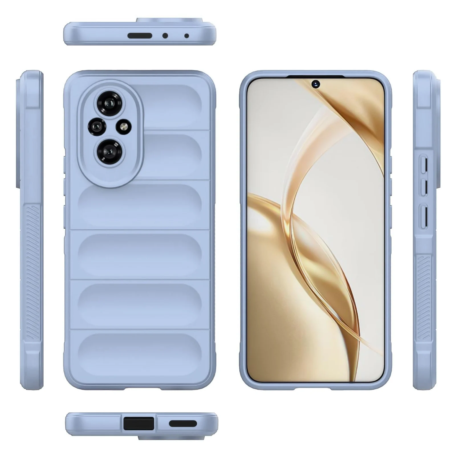 DL3 Mobilak Rugged Protective Case for Honor 200 Pro 5G, Camera protection, Shock-absorbing protection, Non-slip grip - Baby Blue
