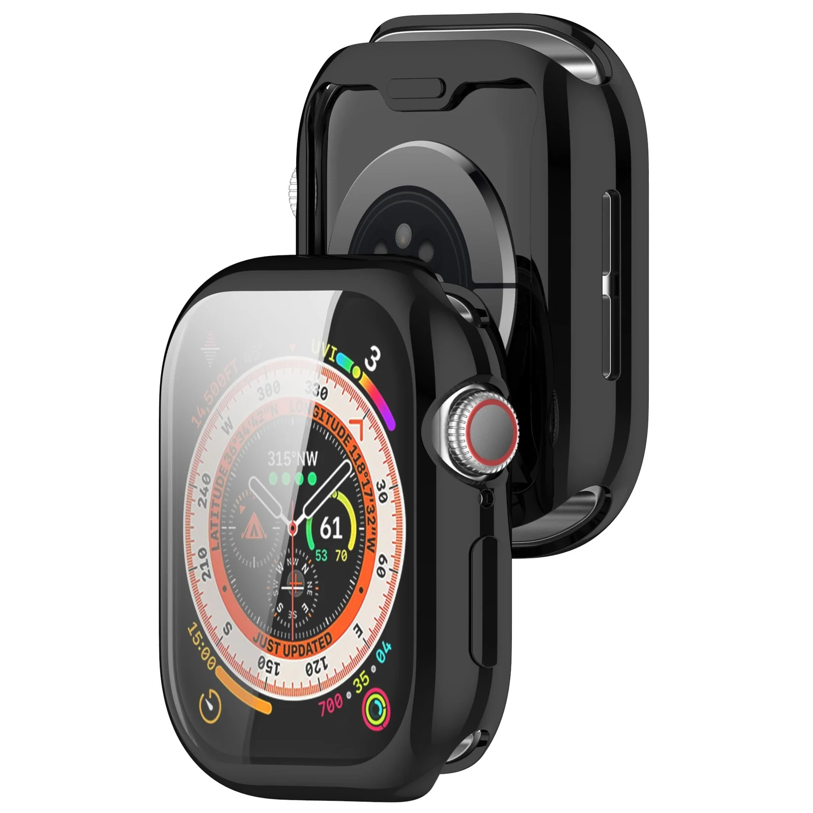 DL3 Mobilak Case Compatible with Apple Watch Series 11/10 42mm Case All-Around with Built-in Screen Protector Watch Soft TPU Shockproof Cover Slim Guard Thin Bumper Shell Protector - Black