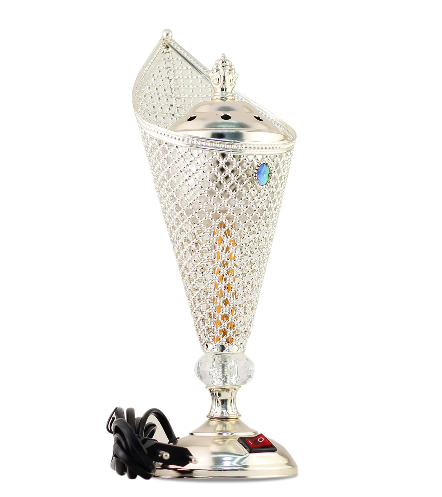 Mobigon Arabian Electric Incense Burners metal Vintage Arabic Burner, Middle Eastern Incense Holder- Electric Incense Burner Bakhoor Suitable For Arabian Oud, Home, Hotel Decor - Style 9