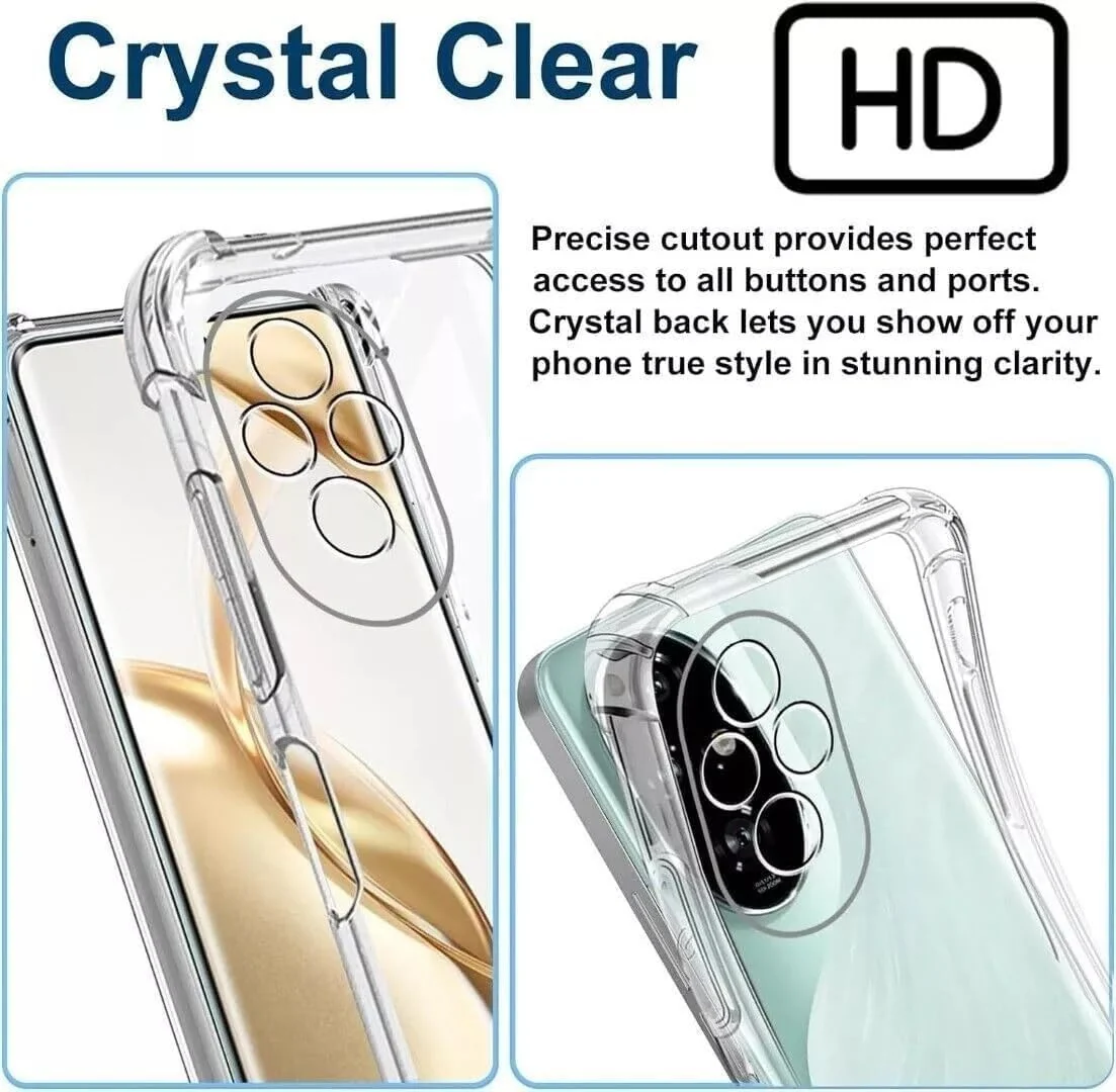 DL3 Mobilak Case Compatible with Honor 200 Pro 5G, Cover Silicone Transparent TPU Gorilla Anti-shock Protector Camera Shockproof Corners - Clear