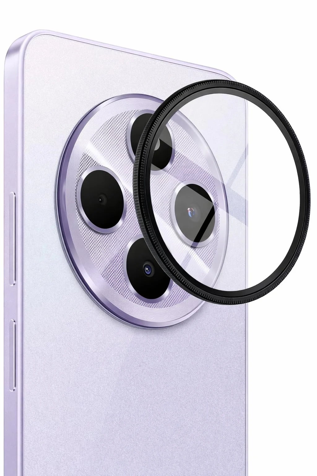 DL3 Mobilak Camera Lens Protector for Xiaomi Redmi 14C / Poco C75 Accessories, 9H Tempered Glass Metal Individual Ring Camera Cover Screen Protector, Case Friendly, Anti Scratch