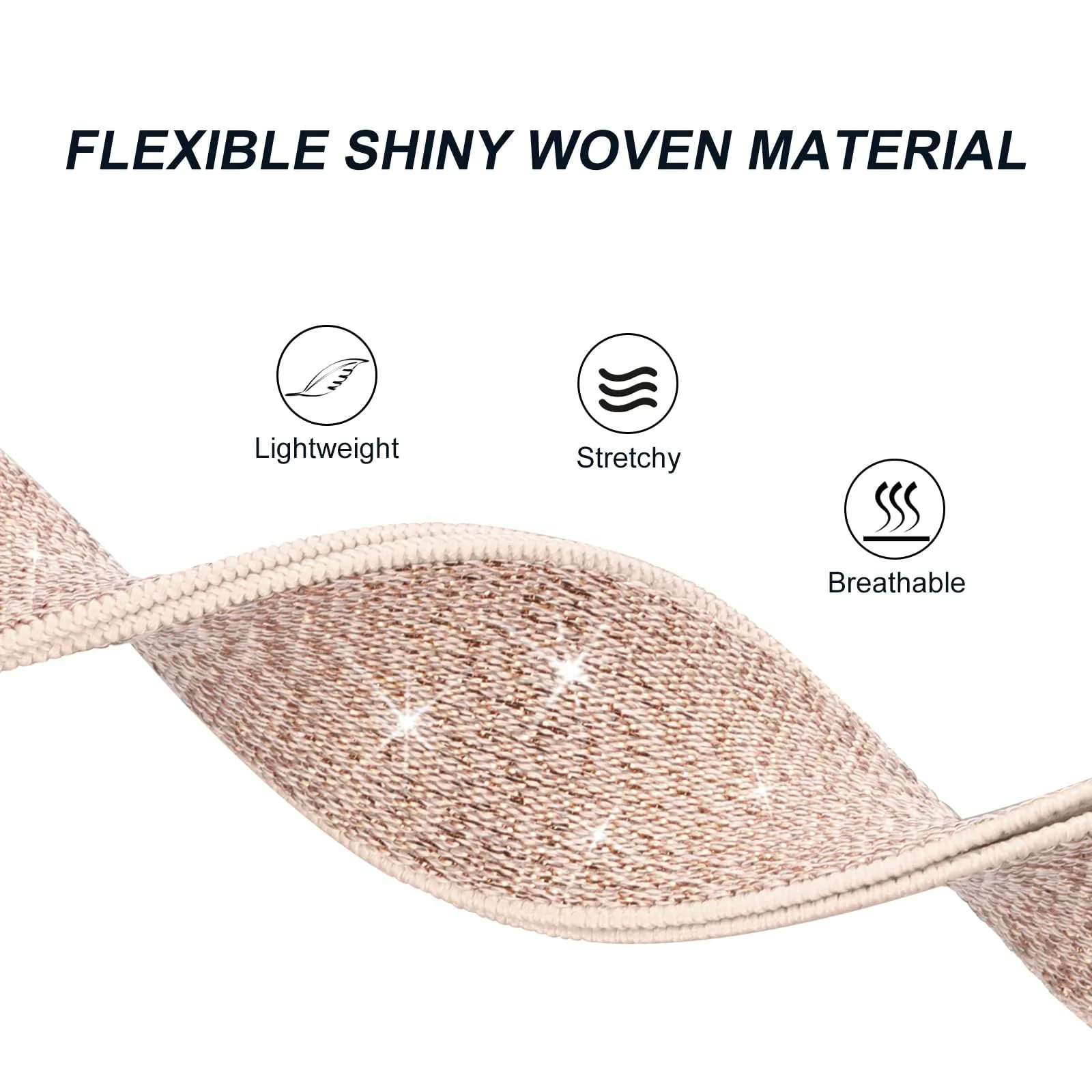 DL3 Mobilak Nylon Solo Loop Stretchy Straps For Apple Watch Band 49mm 45mm 44mm 42mm 41mm 40mm 38mm, Elastic Wristbands for Series 8 9 Ultra 7 6 5 4 3 2 1 (Shiny, 42MM/44MM/45MM/49MM) - Shiny Rose Gold
