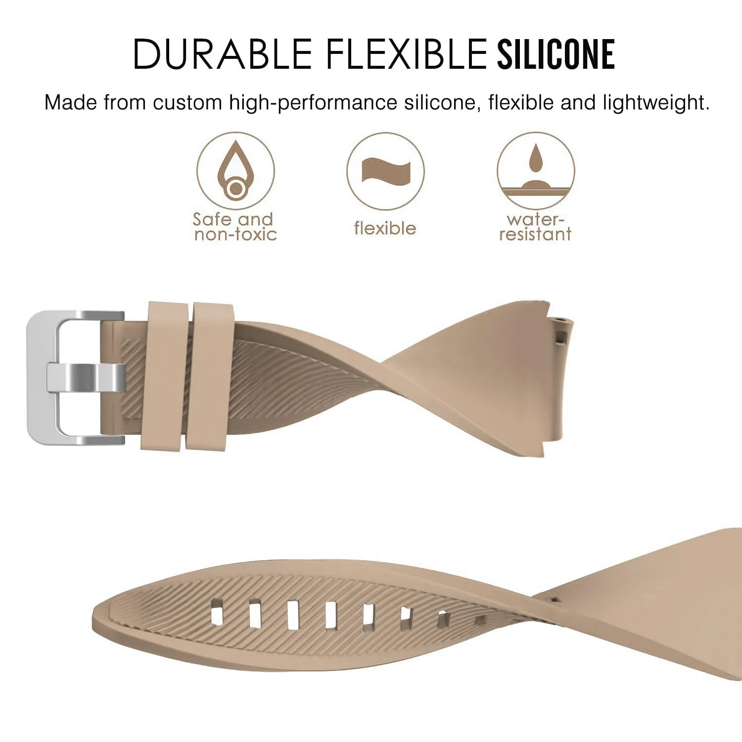 DL3 Mobilak Silicone Sport Band 22MM Xiaomi Redmi Watch 5 Active/5 Lite/Samsung Galaxy Watch 46mm/Watch 3 45mm/Gear S3/Huawei watch (GT6 GT5 GT4 GT3 GT2 GT 46MM)/GT2E/GT5 Pro/GT 6 Pro/Amazfit GTR 3/4 - Khaki