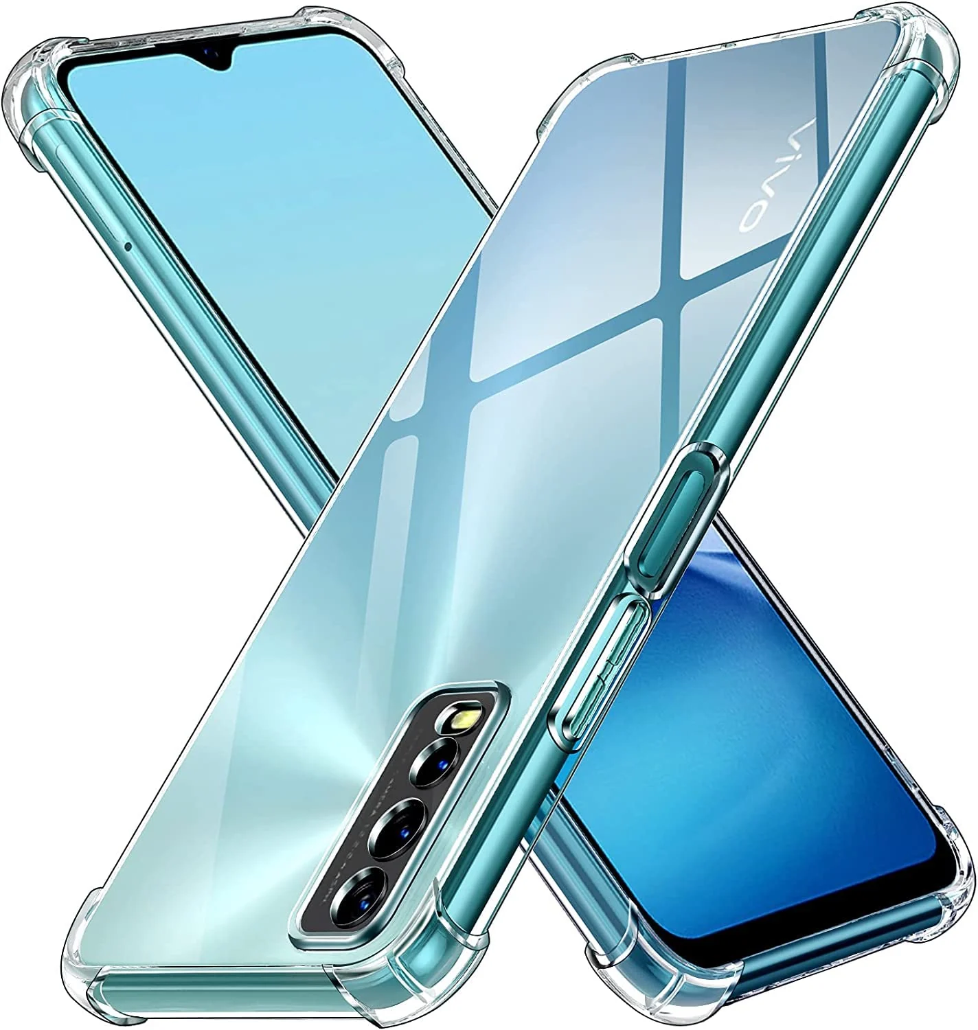 DL3 Mobilak Case Compatible with vivo Y20s / vivo Y11s / vivo Y20, Cover Silicone TPU Gorilla Anti-shock Protector Camera Shockproof Corners - Clear