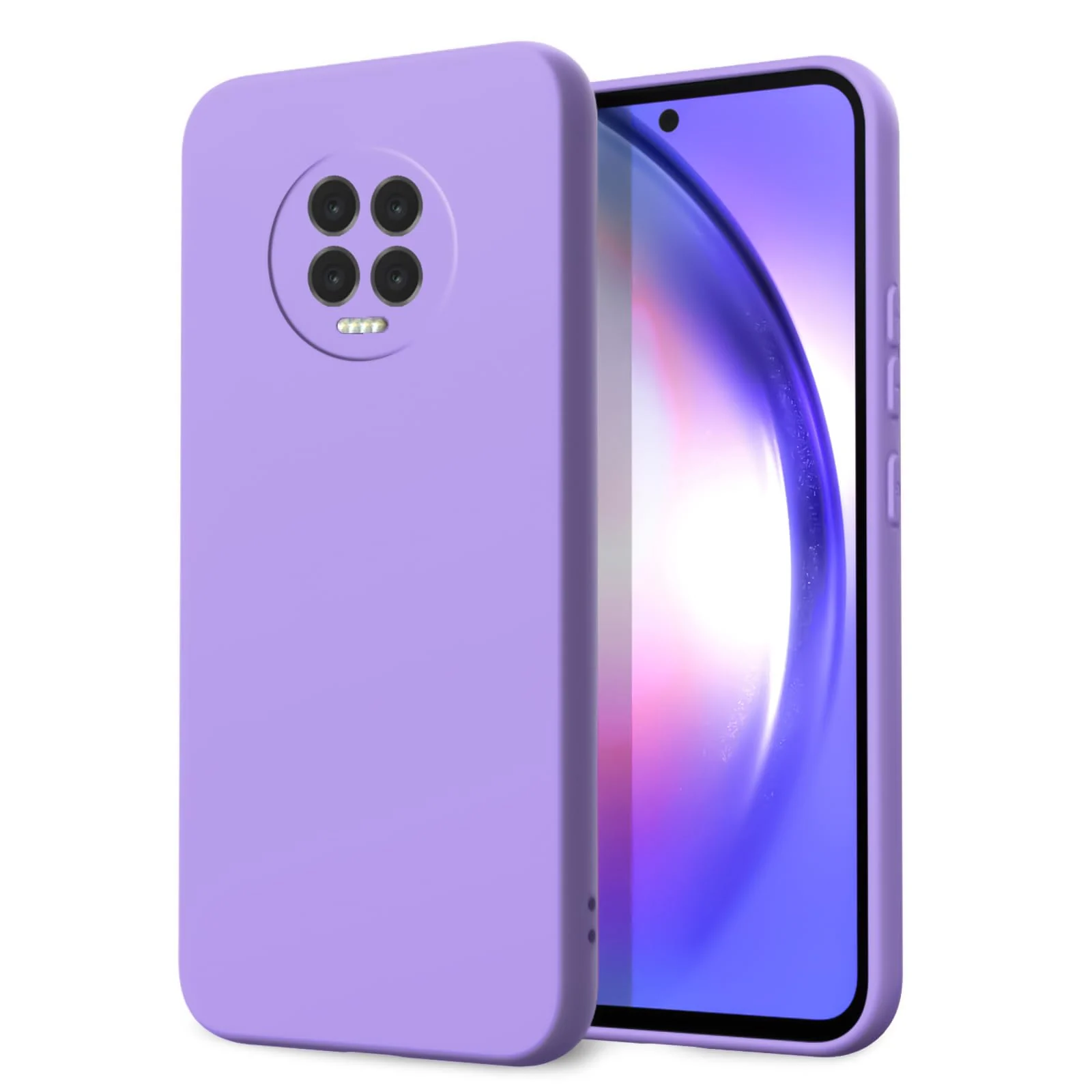 Dl3 Mobilak Infinix Note 7 Case,Soft Flexible Silicone Gel Rubber Bumper Cover,Slim Fit Full Body Shockproof Protective Phone Case (Light Purple)