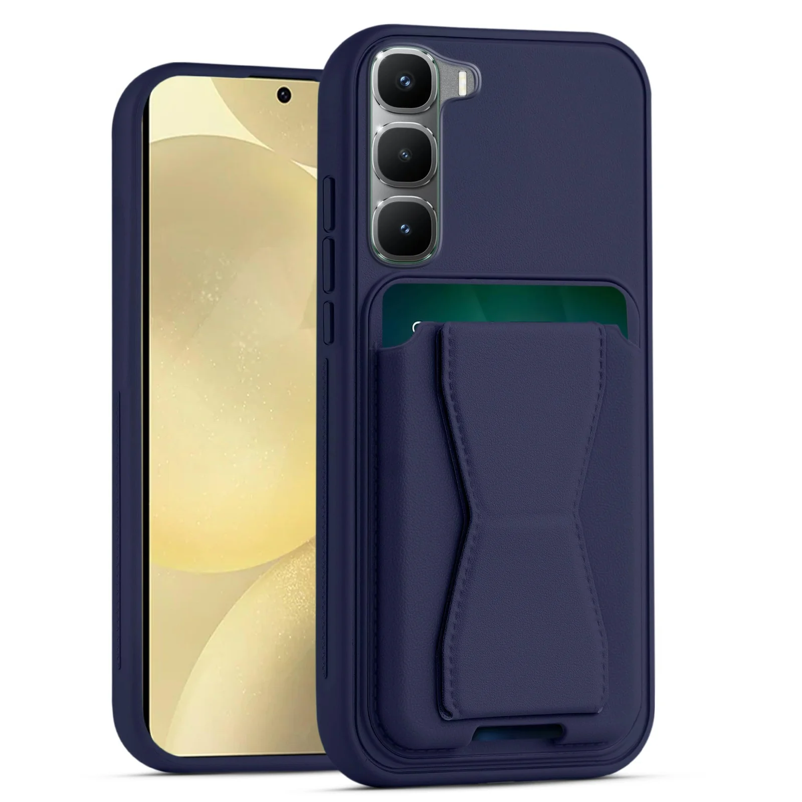 Dl3 Mobilak Leather Wallet Case Compatible with Infinix Hot 60 Pro, Leather Back Cover With TPU Frame, Shockproof Protective Phone Case with Card Holder Stand - Brown