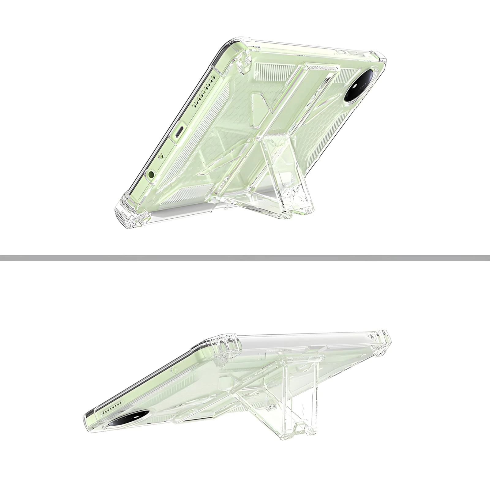 DL3 Mobilak Transparent Stand Case for Xiaomi Redmi Pad SE 8.7 Inch, SM-X110/X115/X117 Case Shockproof, Thin Slim Lightweight Anti-Yellowing Bumper, Kickstand Cover, with Pencil Holder - Clear