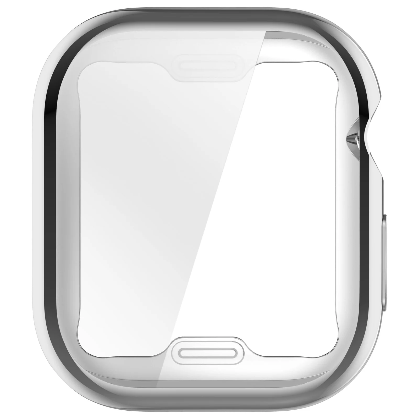 DL3 Mobilak Case Compatible with Apple Watch Series 11/10 46mm Case All-Around with Built-in Screen Protector Watch Soft TPU Shockproof Cover Slim Guard Thin Bumper Shell Protector - Silver