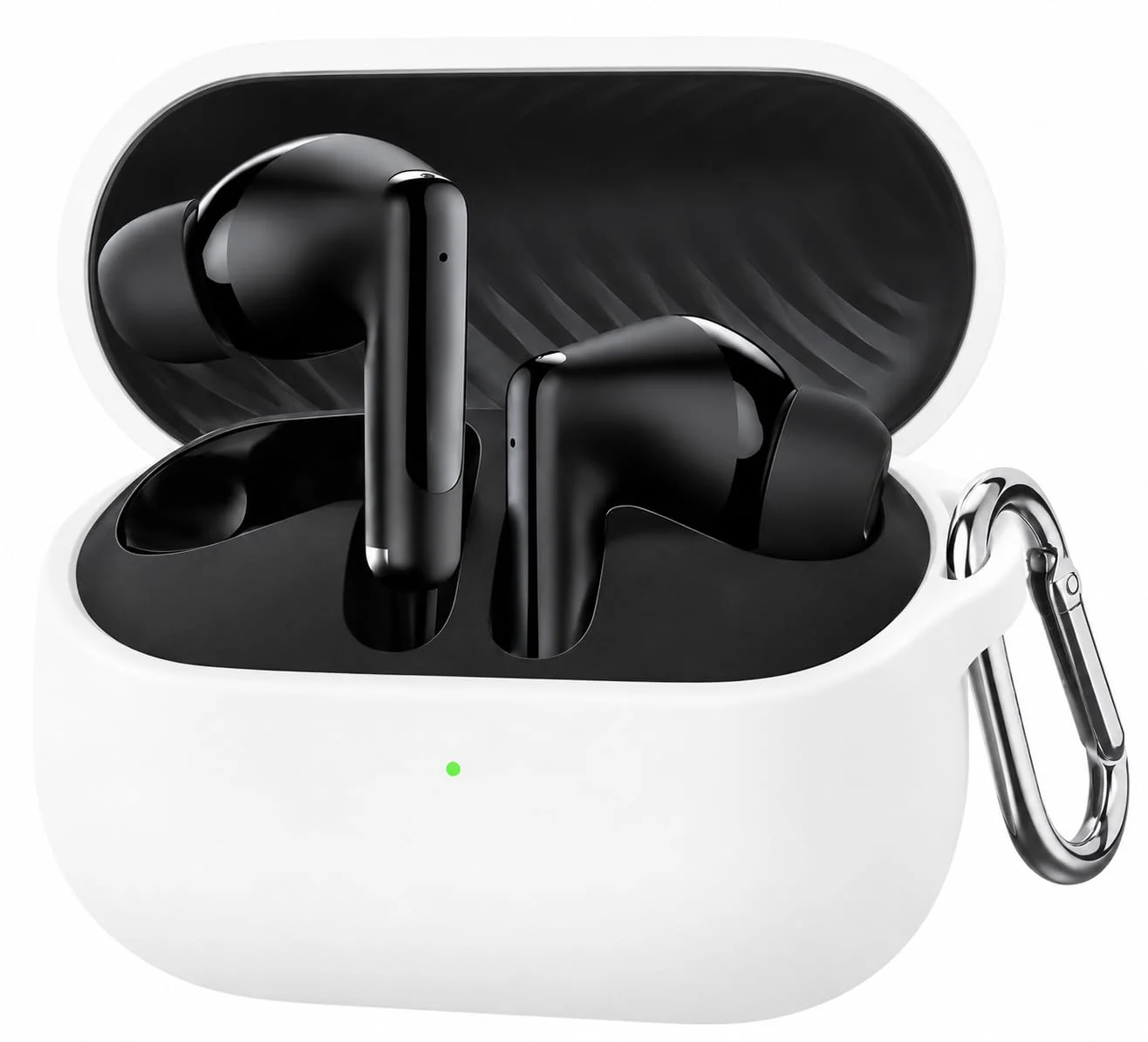 Oraimo SpaceBuds Neo+ OTW‑323P True — DL3 Mobilak Compatible with Oraimo SpaceBuds Neo+ OTW‐323P True Case Cover, Soft Silicone Shockproof Protective Case Wireless Earbuds with Carabiner, Front LED Visible