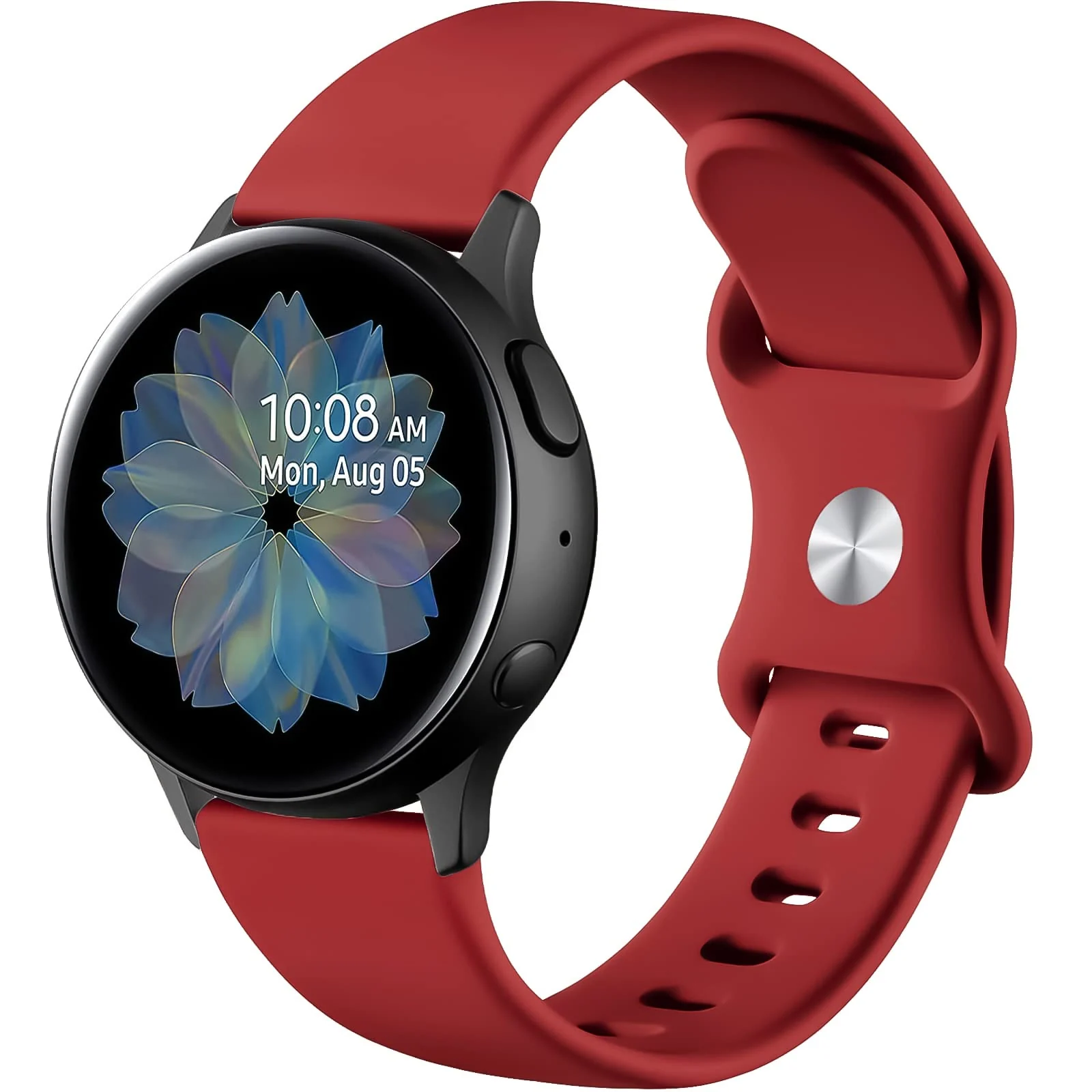 DL3 Mobilak Silicone Band 22MM Strap For Samsung Galaxy Watch 3 45mm/Watch 46mm/Gear S3/For Huawei watch GT4 GT3 46MM/Watch 3&4/3&4 Pro/GT2E/GT2 Pro/GT GT2 46MM/Amazfit GTR 4/3/3 Pro/2/2e - Dark Red