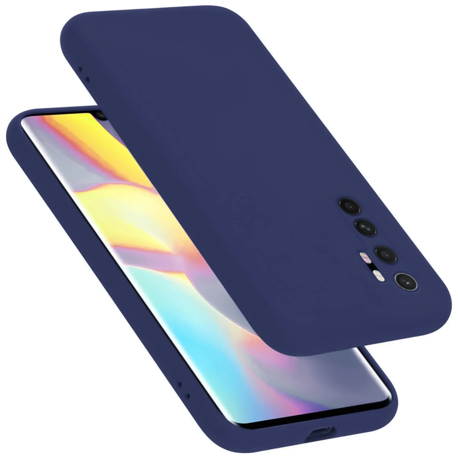 DL3 Mobilak Soft Silicone Protective Case for Xiaomi Mi Note 10 Lite with Microfiber Lining and Shockproof Design - Blue 2