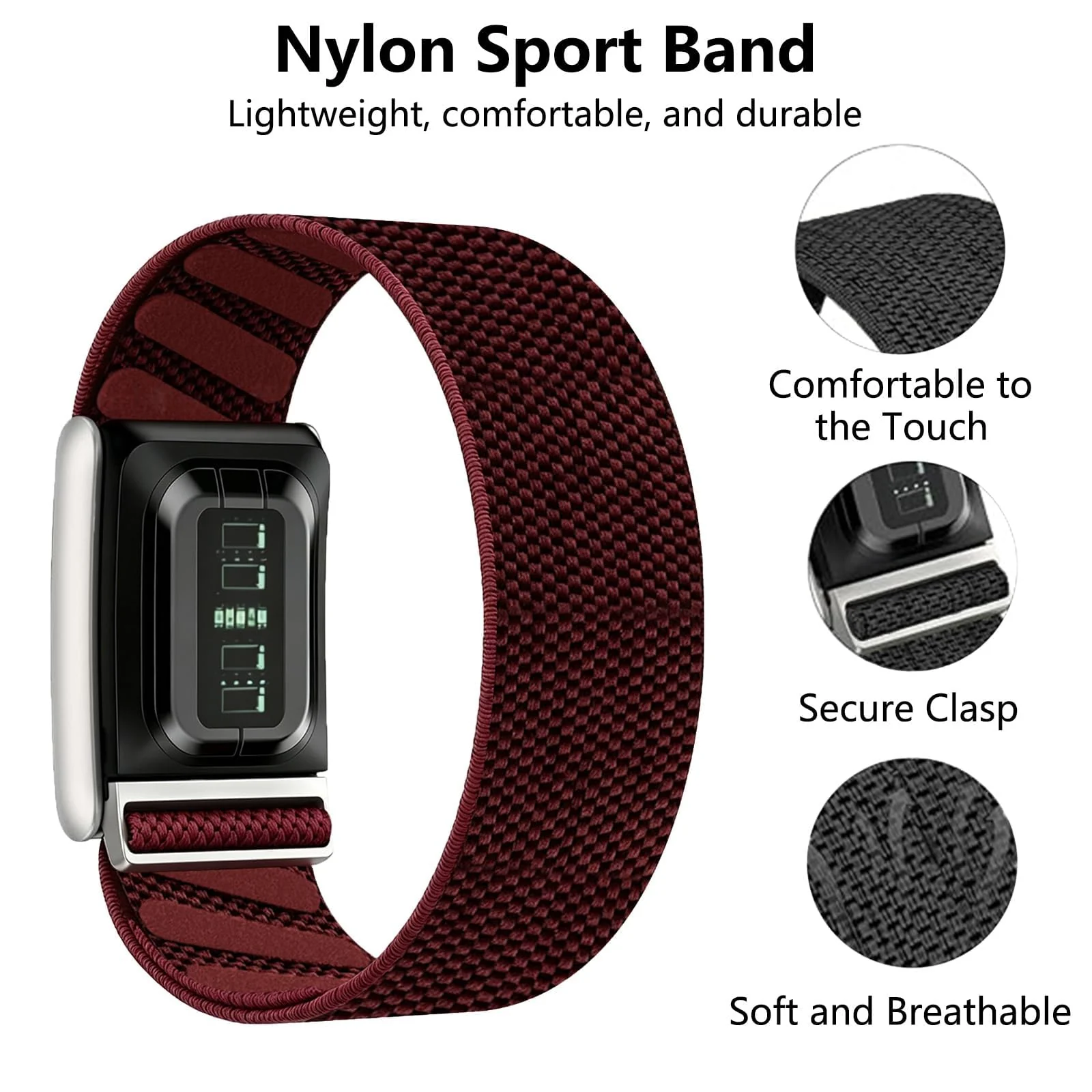 DL3 MOBILAK Replacement Watch Strap for Whoop 5.0 - Red