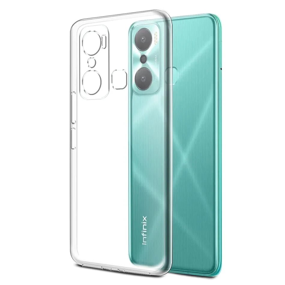 "DL3 Mobilak Case Compatible with Infinix Hot 20i X665E (6.6"") Case Crystal Soft TPU Gel Case Flexible Silicone Anti-Scratch Camera Protection TPU Cover - Clear"