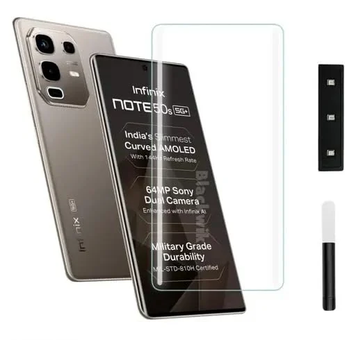 DL3 Mobilak Screen Protector Infinix Note 50S 5G [Liquid UV Tempered Glass] Full Screen [Sensitive Touch][Fingerprint Sensor Compatible] HD - Clear