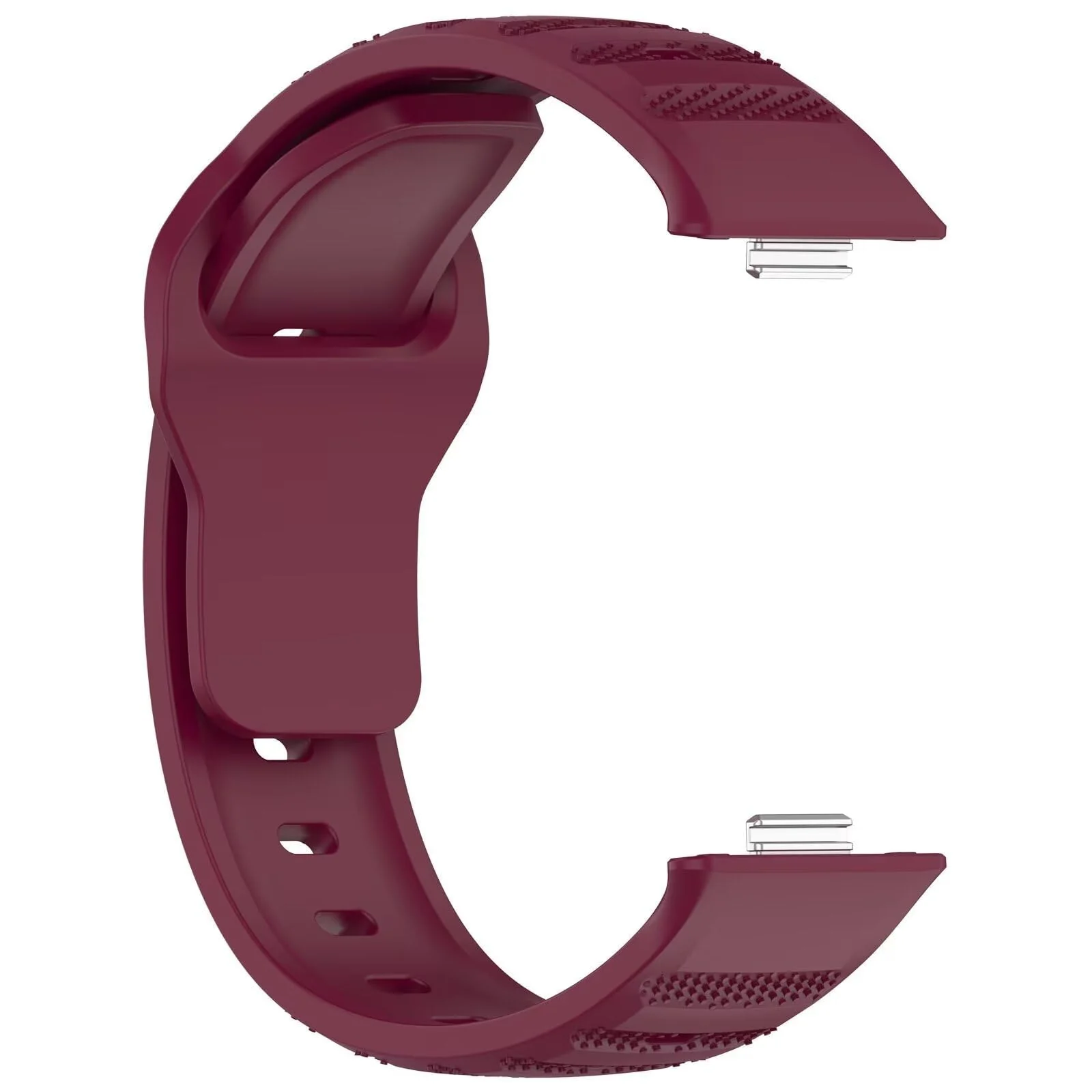 DL3 Mobilak Compatible with Huawei Watch Fit 3 / Fit 4 / Fit 4 Pro Breathable Silicone Sport Wristband, Soft Textured Design, Sweat-Resistant Quick Release Adjustable Watch Strap - Wine Red