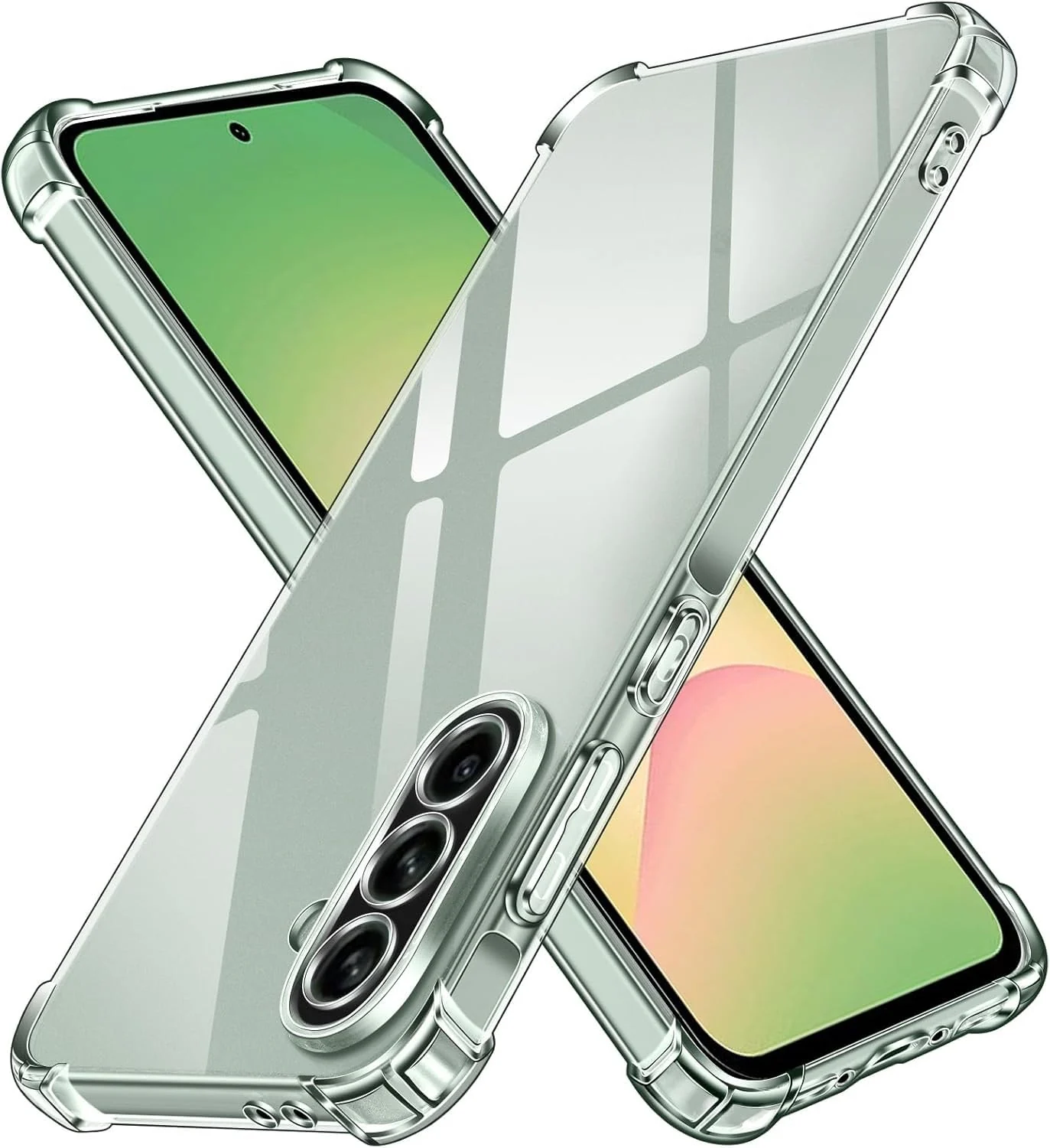 DL3 Mobilak Case Compatible with Samsung Galaxy A56 5G, Cover Silicone TPU Gorilla Anti-shock Protector Camera Shockproof Corners - Clear