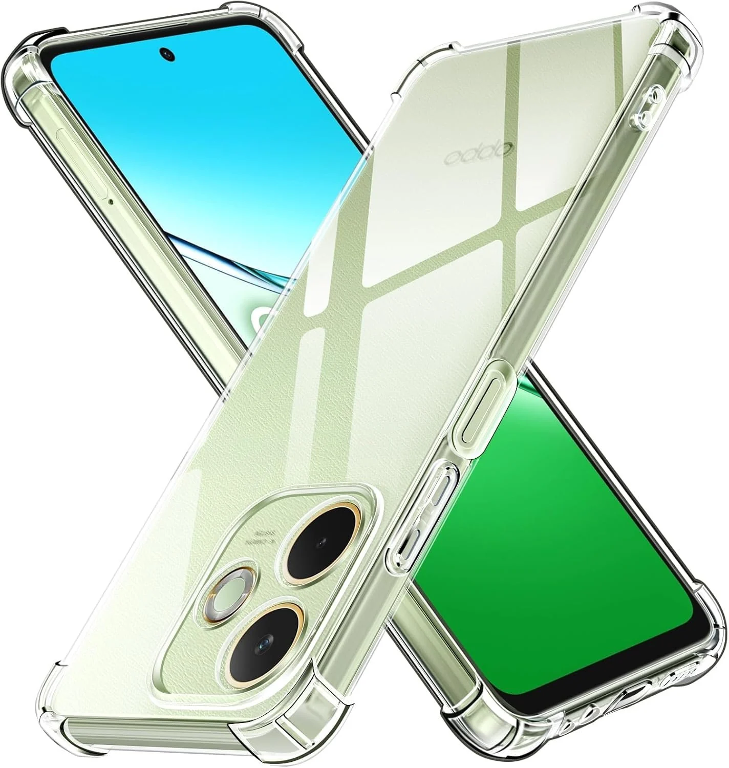 DL3 Mobilak Case Compatible with OPPO A5 Pro 4G / OPPO A5 Pro 5G, Cover Silicone Transparent TPU Gorilla Anti-shock Protector Camera Shockproof Corners - Clear