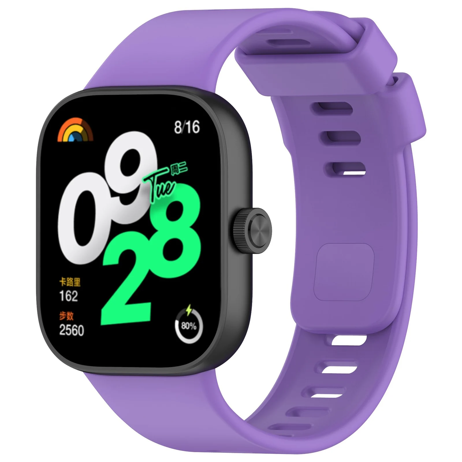 DL3 Mobilak Bracelet Compatible with Xiaomi Redmi Watch 6/5/4 / Xiaomi Smart Band 10 Pro/9 Pro/8 Pro, Soft TPU Replacement Strap Sports, Strap for Men and Women - Purple