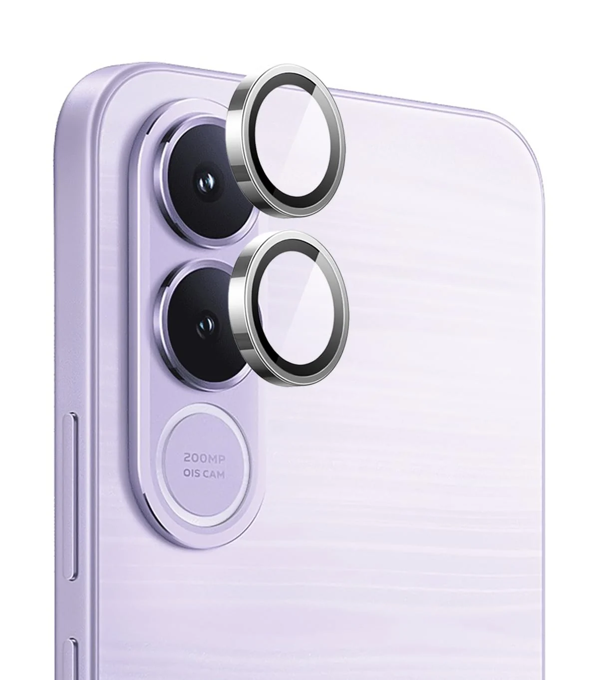 DL3 Mobilak Camera Lens Protector for vivo V70 FE Accessories, 9H Tempered Glass Metal Individual Ring Camera Cover Screen Protector, Case Friendly, Anti Scratch