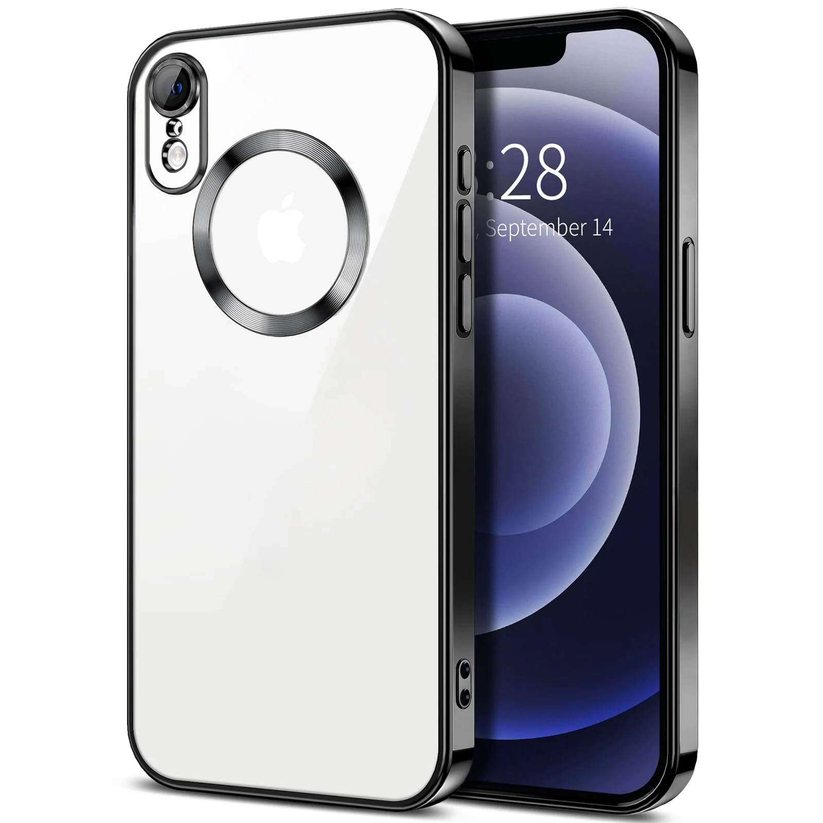 DL3 Mobilak Plated-Edge TPU Protective Case with Camera Protection for iPhone XR - Black