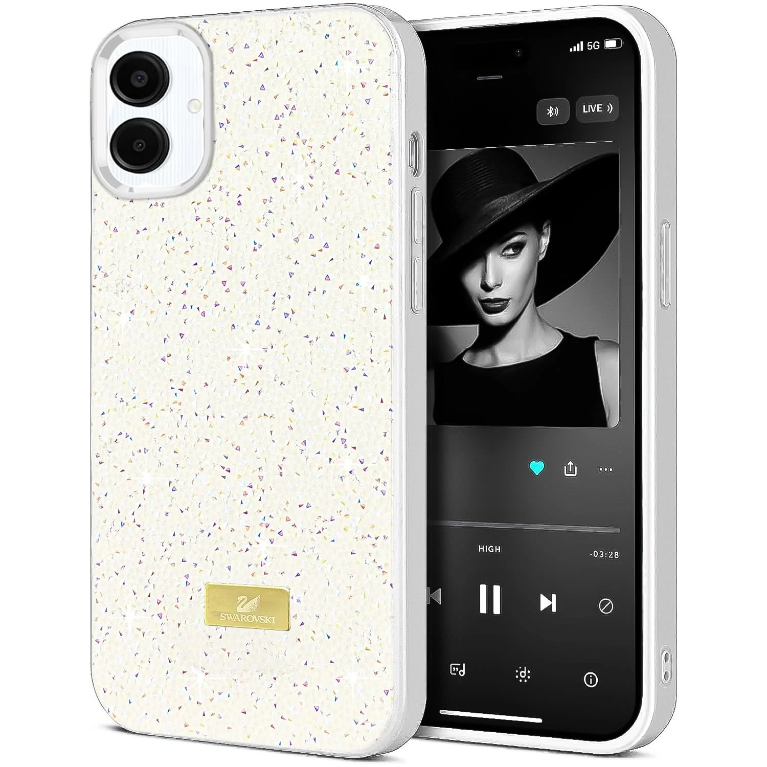 DL3 Mobilak Glitter Rhinestone Protective Case for Samsung Galaxy A06 with Shockproof Design