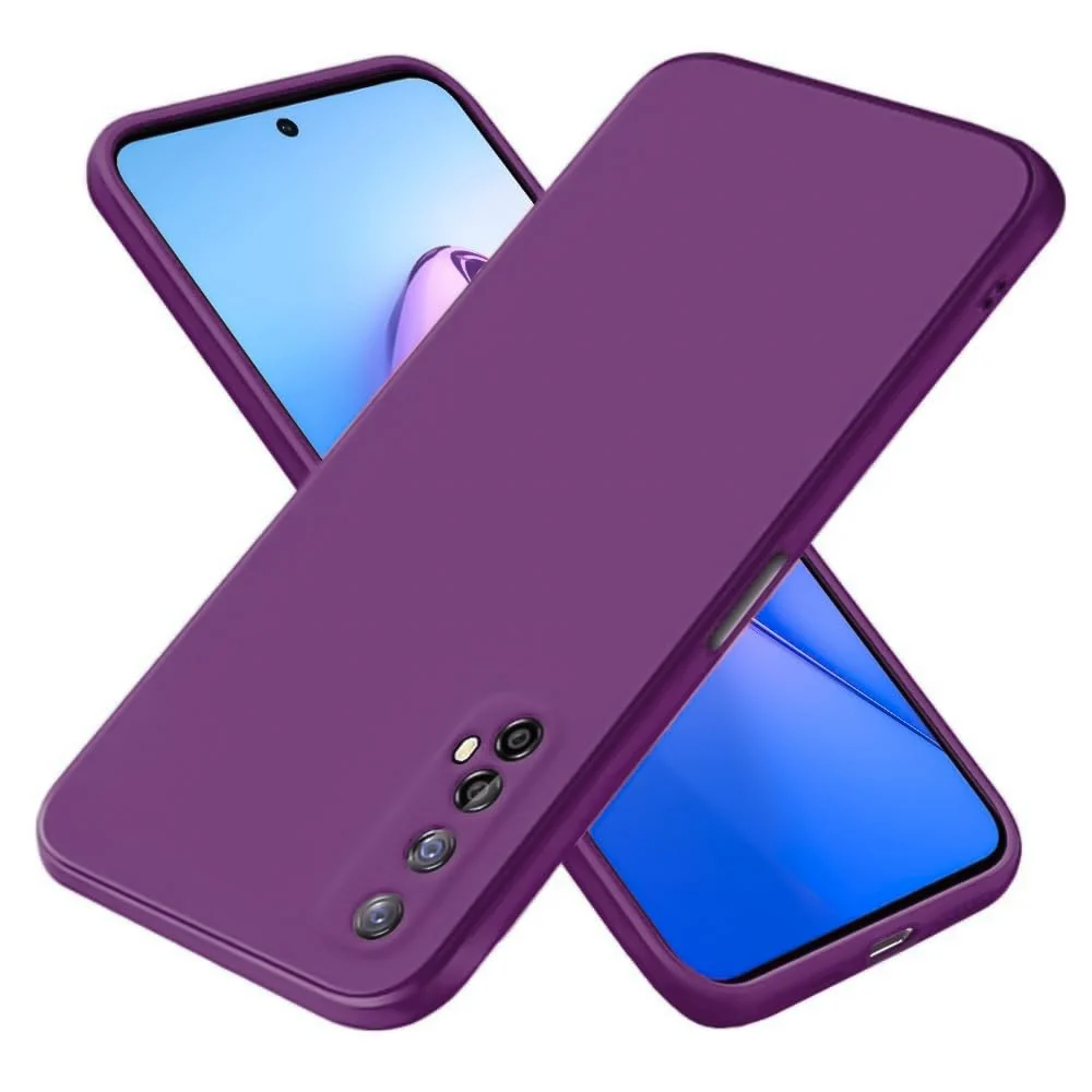 Dl3 Mobilak Realme 7 Case, Soft Flexible Liquid Silicone Gel Rubber Bumper Cover, Full Body Shockproof Protective Phone Case (Blue 2)