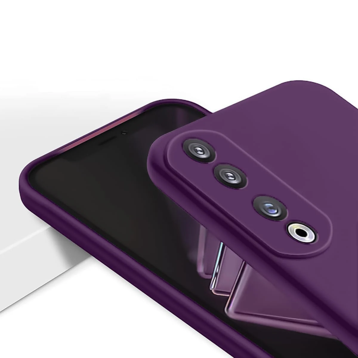 DL3 Mobilak Honor 90 Case, Soft Flexible Silicone Gel Rubber Bumper Cover, Full Body Shockproof Protective Phone Case - Violet