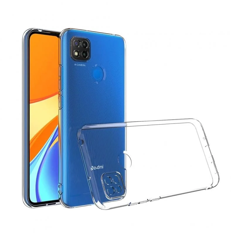 DL3 Mobilak Case Compatible with Xiaomi Redmi 9C Case Crystal Soft TPU Gel Case Flexible Silicone Anti-Scratch Camera Protection TPU Cover - Clear