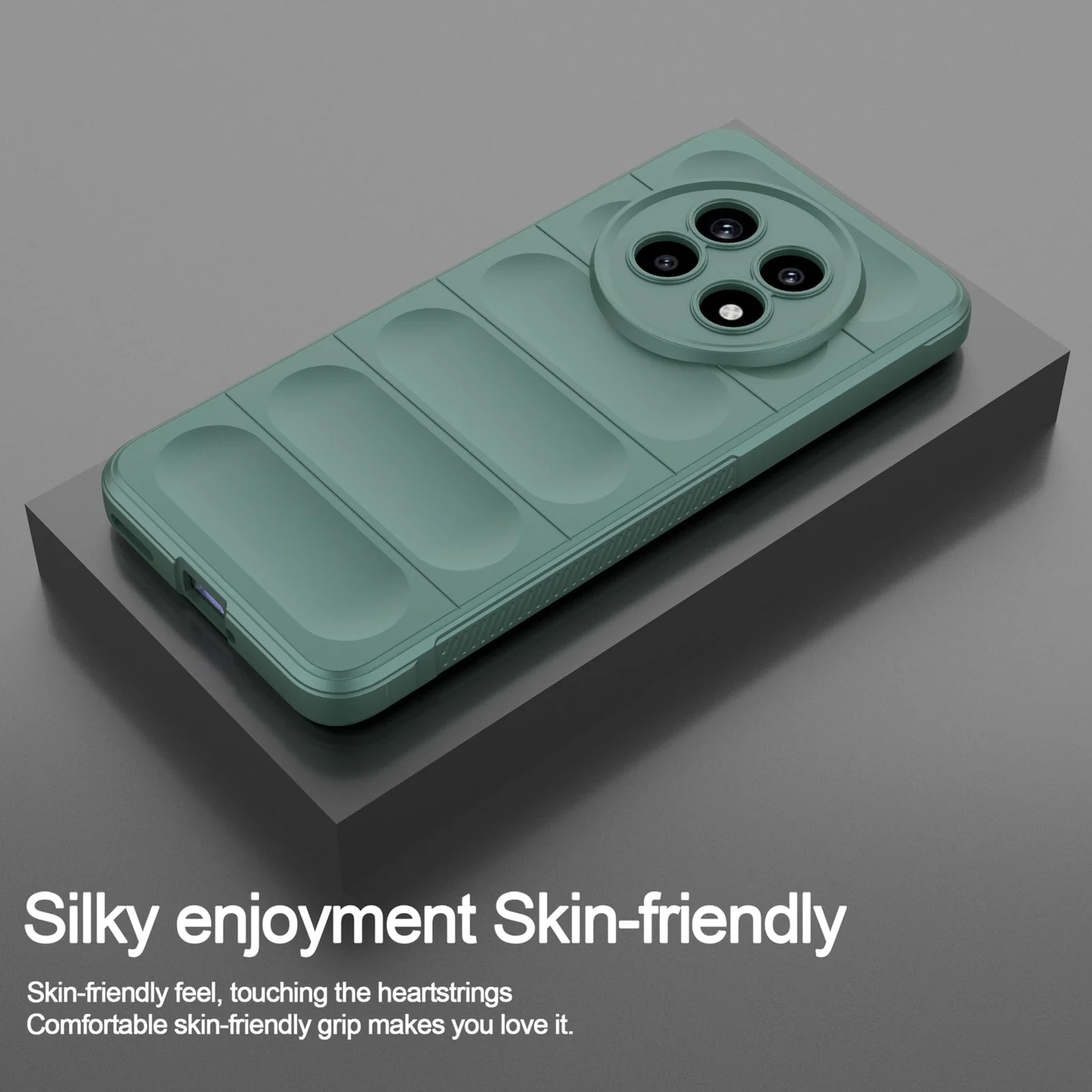 DL3 Mobilak Flexible Silicone and TPU Protective Case with Camera Protection for realme 13 Pro / realme 13 Pro Plus 5G - Green