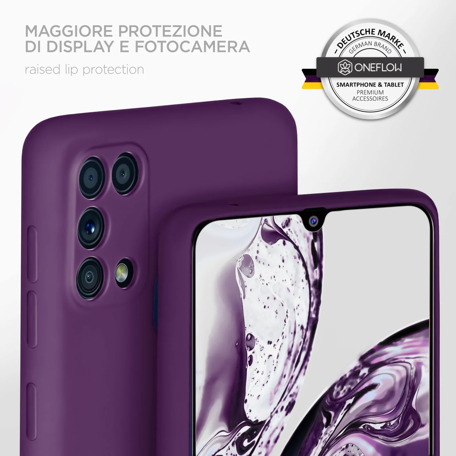 DL3 Mobilak Silicone Protective Case for Samsung Galaxy M31, Shock-absorbing protection, Scratch-resistant surface, Soft microfiber lining - Violet