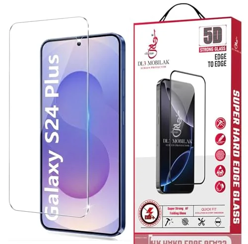 DL3 Mobilak for Samsung Galaxy S24 Plus/S24+ Tempered Glass Screen Protector, 9H Hardness Anti-Scratch Tempered Glass flim, Case Friendly, Anti-Scratch - Clear