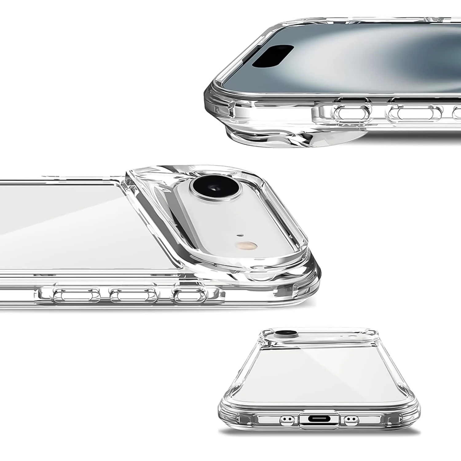 DL3 Mobilak Clear PC and TPU Protective Case for iPhone Air with Camera Protection and Military-Grade Protection - Clear