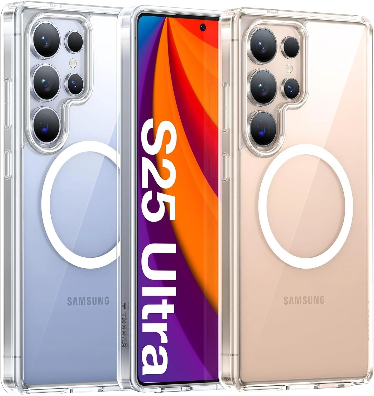DL3 MOBILAK for Samsung Galaxy S25 Ultra Case Clear [Compatible with MagSafe] Slim Magnetic Clear Bumper Case