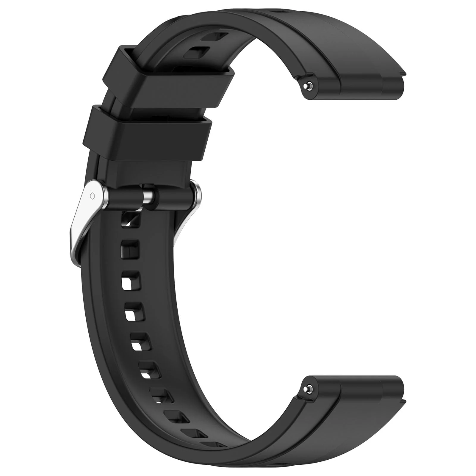 DL3 Mobilak Strap Compatible with Huawei Watch GT5 Pro 42mm / GT5 41mm / GT4 41mm / Garmin Venu 3S / Forerunner 265S / Fossil Women's Gen 6, 18mm Soft Silicone Replacement Bands - Black