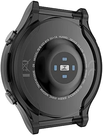 DL3 Mobilak Case Compatible with Huawei GT2 PRO Case All-Around Screen Protector Watch Soft TPU Shockproof Cover Slim Guard Thin Bumper Protector - Black