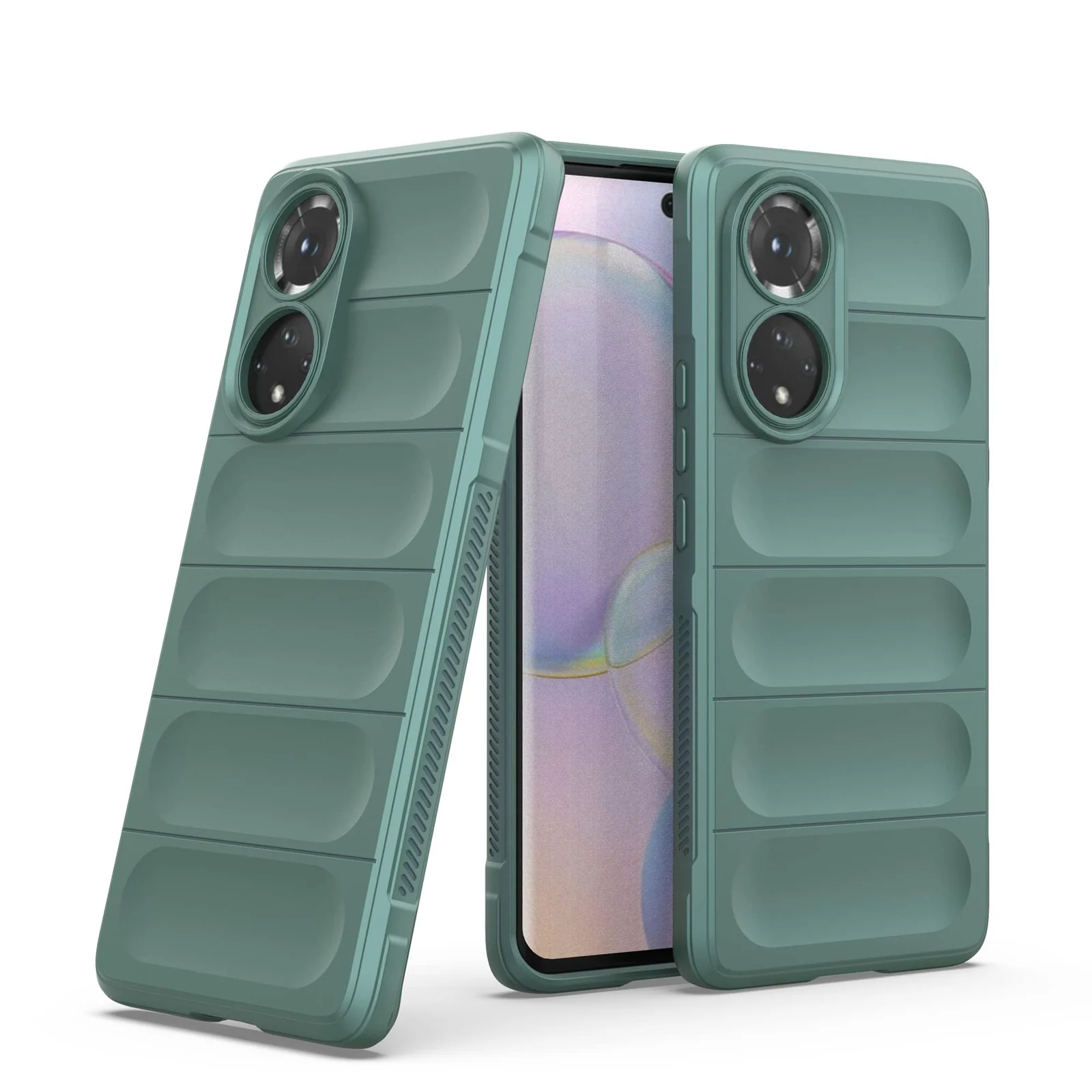 DL3 Mobilak Flexible Silicone and TPU Protective Case with Camera Protection for Honor 50 / Huawei Nova 9 - Green